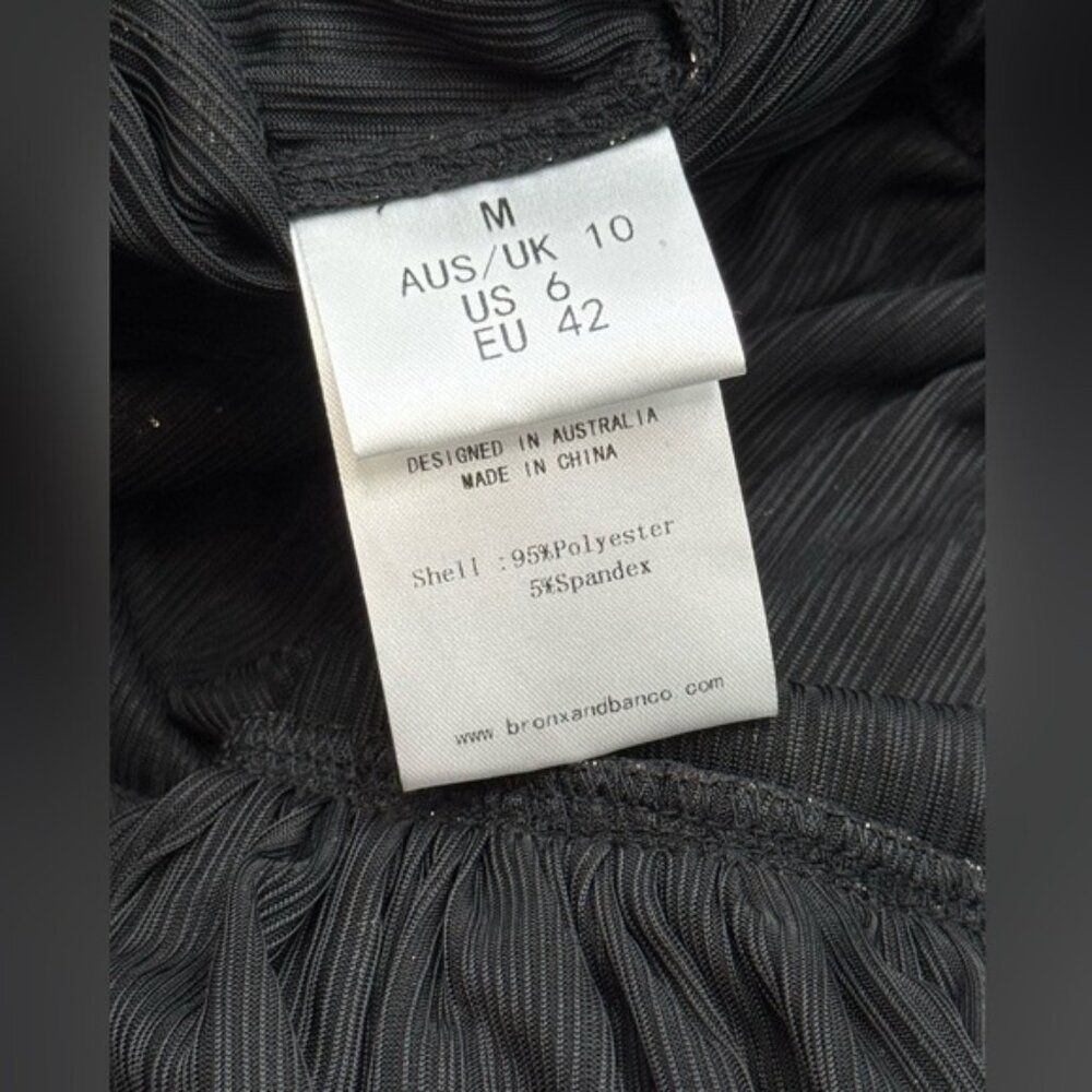 🆕 BRONX & BANCO 🧿 NWOT Bellerose Ruffled Mini Dress, Metallic - Sz M / US 6 - Picture 14 of 15